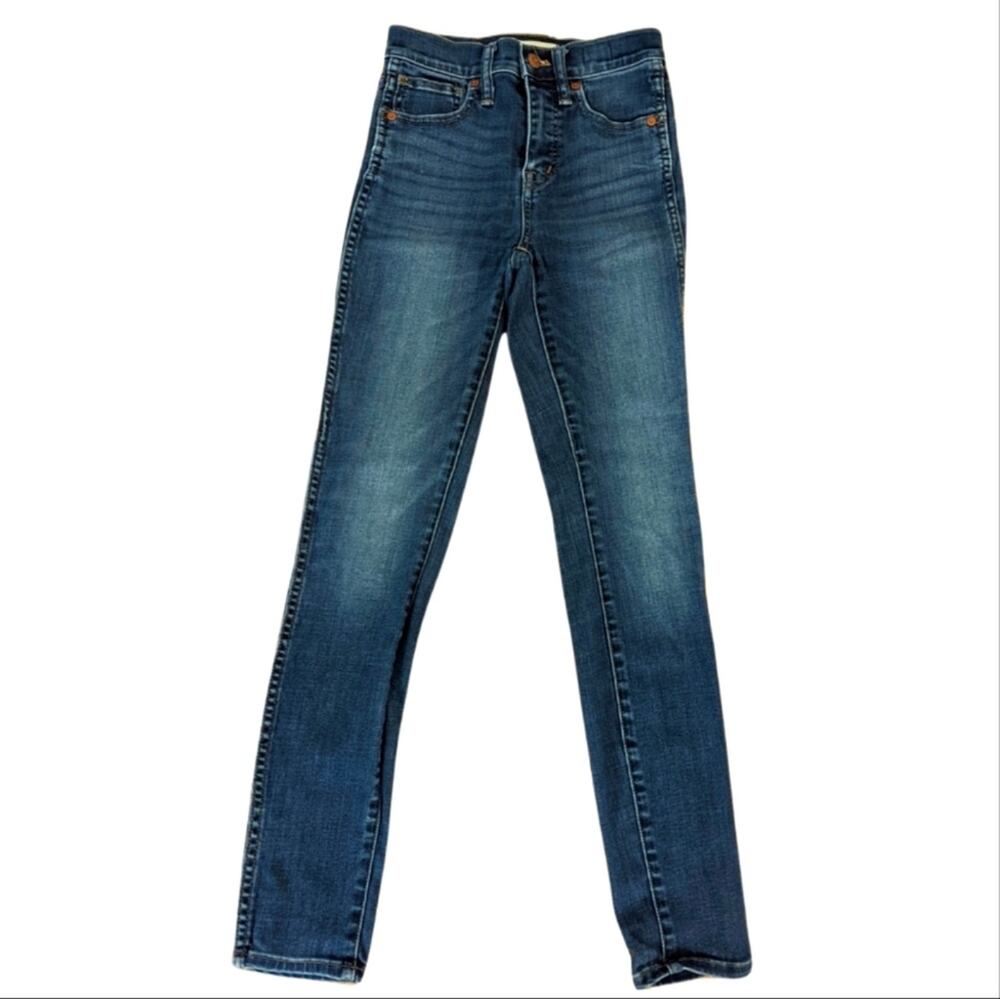 Madewell 10" High Rise Medium Wash Denim Stretch Skinny Jeans